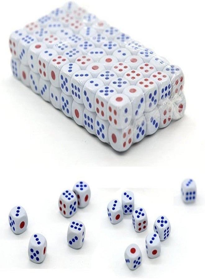 KRAFTMASTERS®100 Pieces 15MM Small 6 Sided Dice Set White Colors Acrylic Dice for Board Game or Teaching Math - Image 2